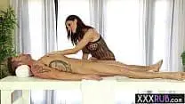 Big tits MILF Jennifer Dark grabbed big dick and massaged it before she gave a perfect oral sex and pleased her new client with big hard dick