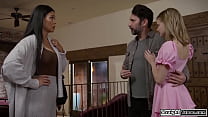 Curvy Asian MILF Dana Vespoli is shocked when her husband brings home their new stepdaughter, Coco Lovelock. The blonde bombshell seduces her stepmom into joining their kinky family affair.